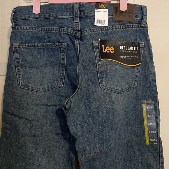 NWT Mens Lee Legendary Regular Fit Straight Jeans Wylie 30 x 30 99% Cotton - Picture 4 of 6
